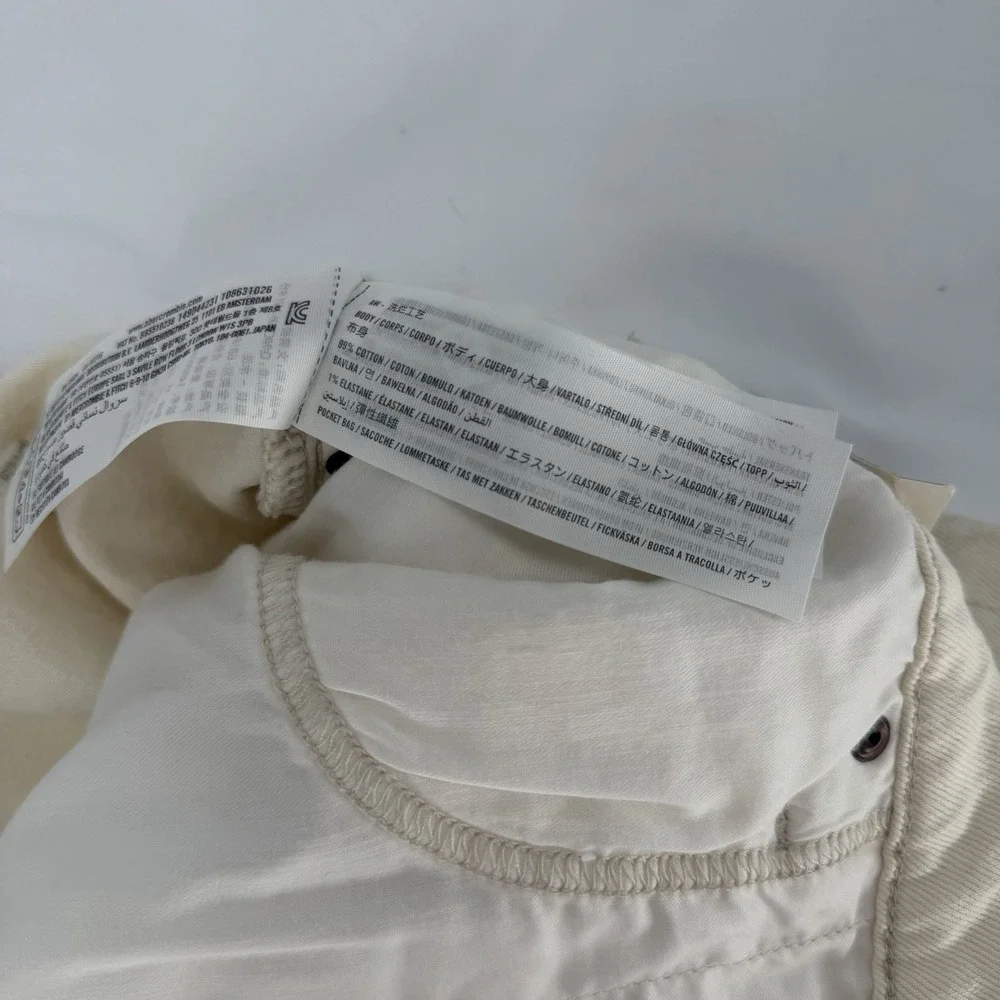 Abercrombie & Fitch Sz 35/20 The Mom Short Ivory High Rise Curve Love 2.5 Inseam